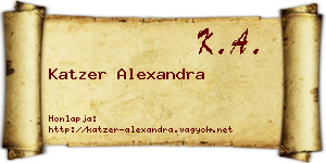 Katzer Alexandra névjegykártya