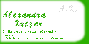 alexandra katzer business card